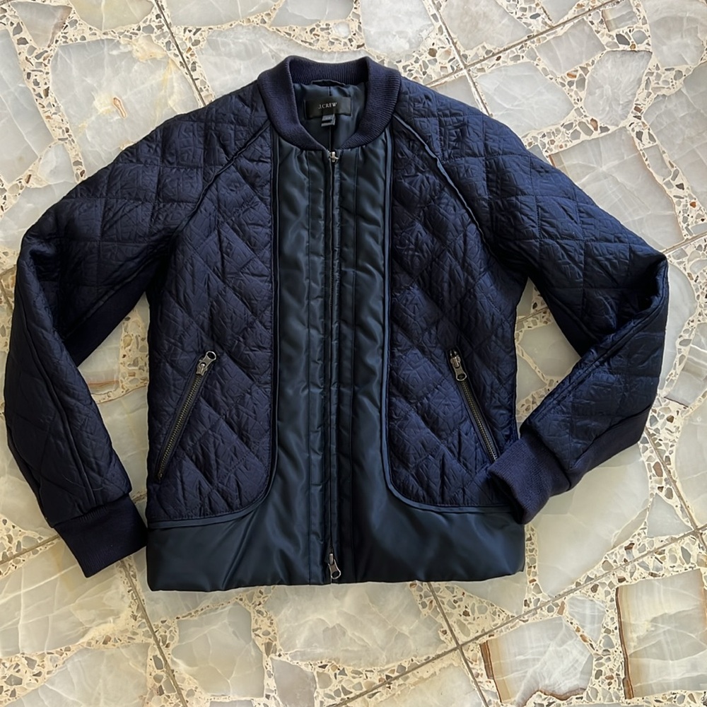 J. Crew Navy Puffer Jacket XXS
